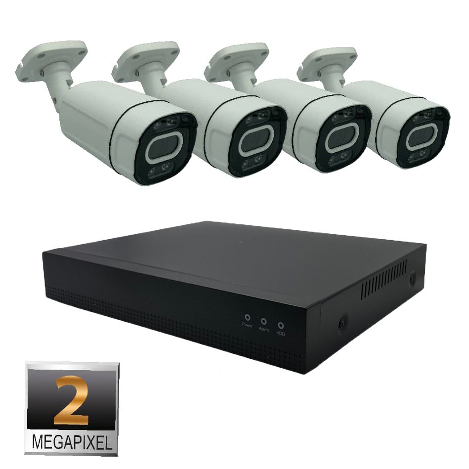 دوربین مداربسته مناسب مغازه و اماکن تجاری 4دوربین قابلیت تشخیص چهره/دارای هارد ذخیره/کابل رایگان